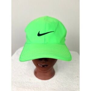 Nike Swoosh Baseball Cap Neon Green Athletic Sportswear
